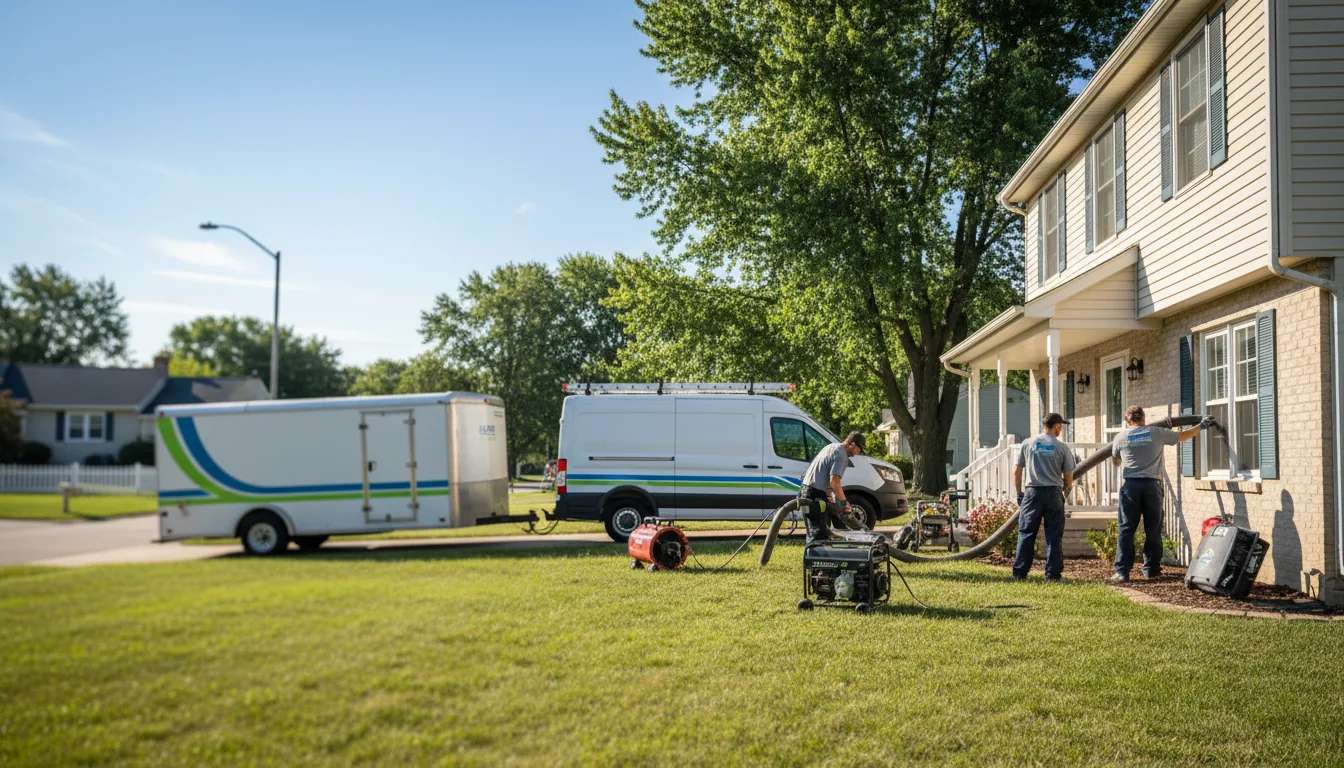 Flooded Basement Restoration And Cleanup With Repair in Coral, MI near me